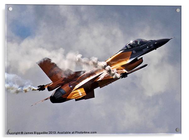 Orange F-16 Acrylic by J Biggadike