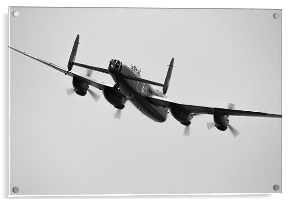 Lancaster Bomber Mono Acrylic by J Biggadike