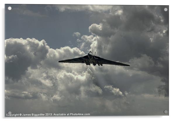 Vulcan Bomber Fly By Acrylic by J Biggadike