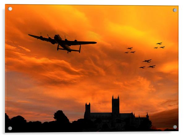 Lancaster Lincoln Sunset Acrylic by J Biggadike
