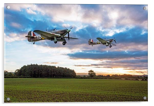 17 Squadron Hurricanes Acrylic by J Biggadike