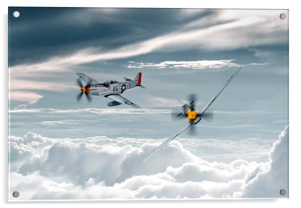 P51 Mustang - Old Crow Acrylic by J Biggadike