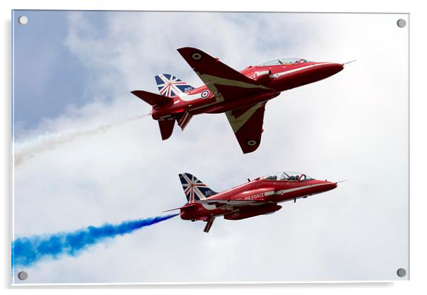 Red Arrows Pair  Acrylic by J Biggadike