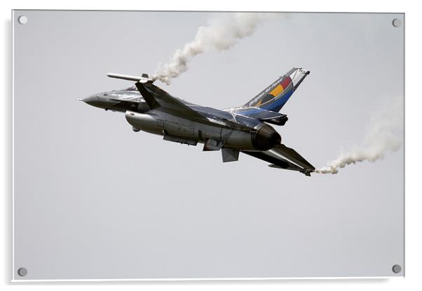 Belgian F-16  Acrylic by J Biggadike