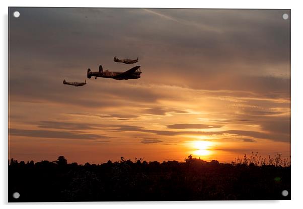  Battle of Britain Memorial Sunset Acrylic by J Biggadike