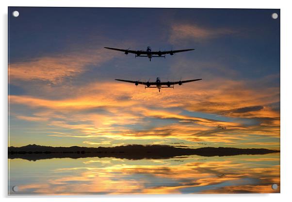 Sunset Lancasters Acrylic by J Biggadike