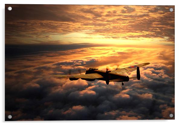 Lancaster Bomber Solitude Acrylic by J Biggadike