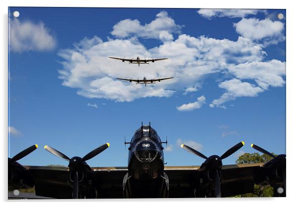 Three Lancasters Acrylic by J Biggadike