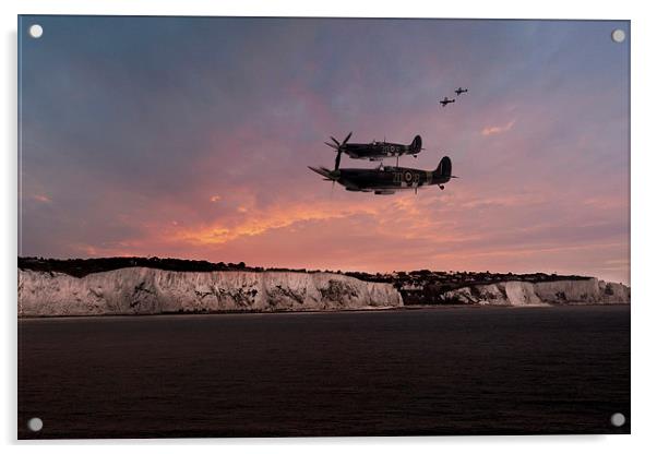 Coastal Spitfires Acrylic by J Biggadike