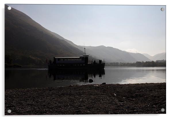 Ullswater Steamer  Acrylic by J Biggadike