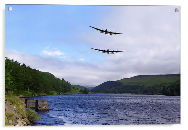 Bombers at the Dam  Acrylic by J Biggadike
