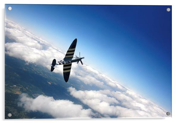 Spitfire Flight  Acrylic by J Biggadike