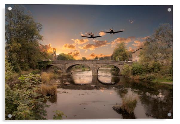 Over The Bridge  Acrylic by J Biggadike