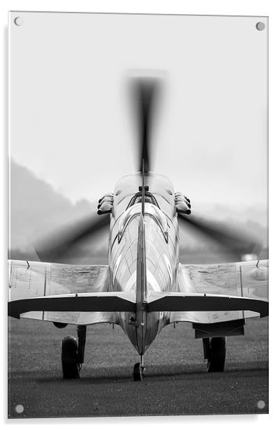 Supermarine Spitfire Taxi  Acrylic by J Biggadike