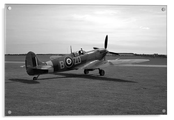 Spitfire at Duxford  Acrylic by J Biggadike