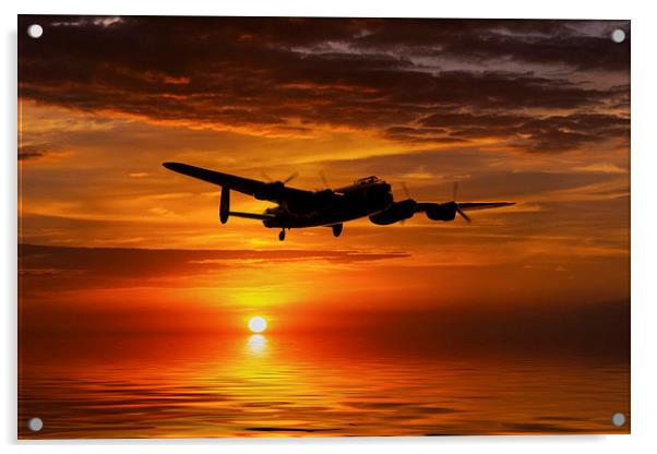 Avro Lancaster Landfall  Acrylic by J Biggadike