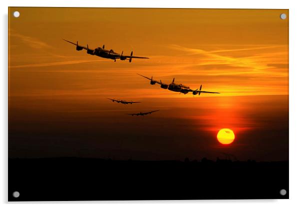 Lancasters Make Landfall  Acrylic by J Biggadike