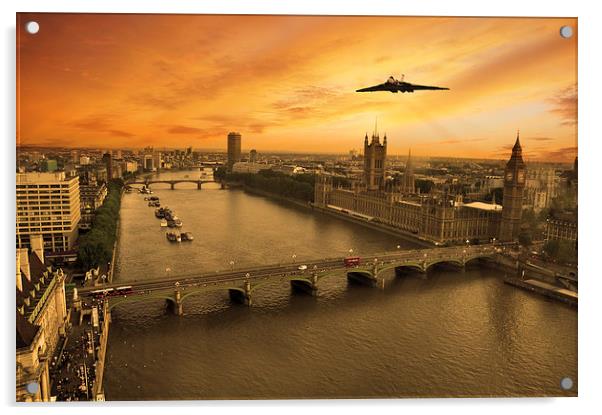 Vulcan over Big Ben  Acrylic by J Biggadike