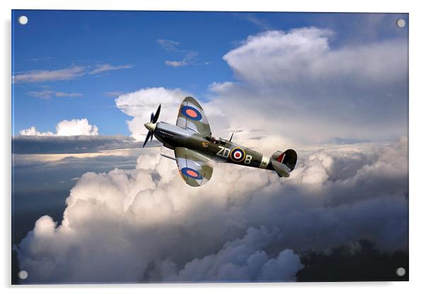 Spitfire Air to Air Acrylic by J Biggadike