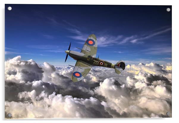 Spitfire Airobatics  Acrylic by J Biggadike