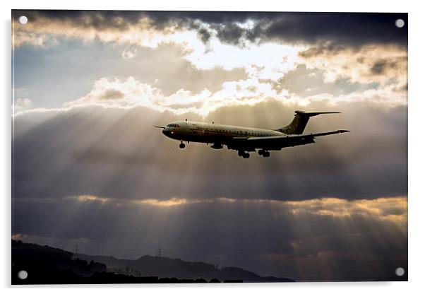 VC-10 Arrival  Acrylic by J Biggadike