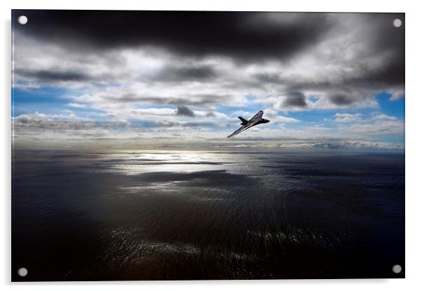 Vulcan Over The Channel  Acrylic by J Biggadike