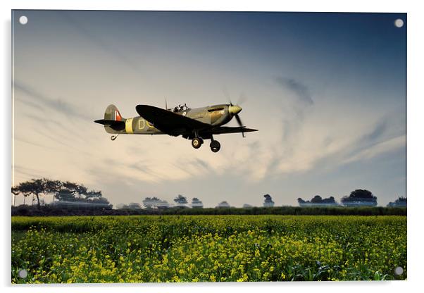 Spitfire on Approach  Acrylic by J Biggadike