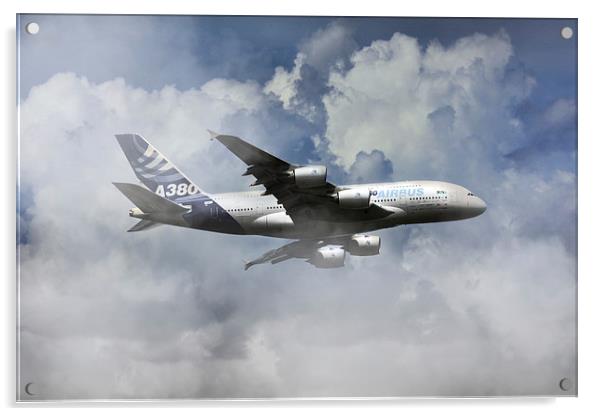 Airbus A380  Acrylic by J Biggadike