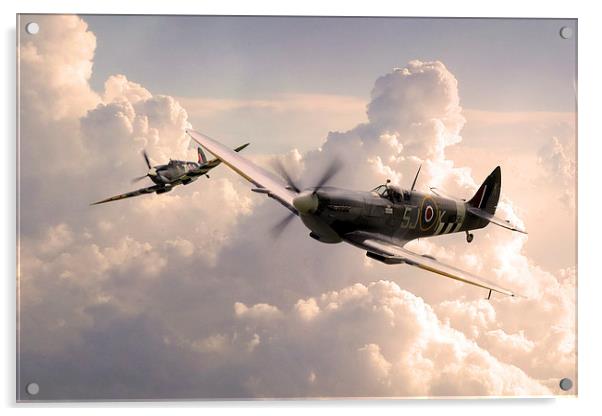 Supermarine Spitfire Angels  Acrylic by J Biggadike