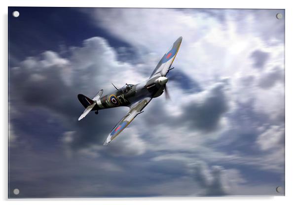 Spitfire Fast Pass  Acrylic by J Biggadike