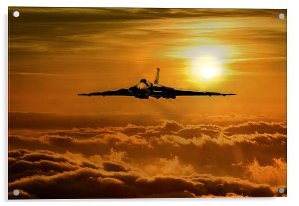 Vulcan Flies Home Acrylic by J Biggadike