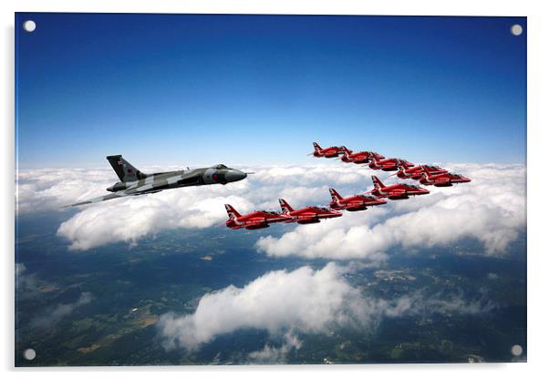 Flying with XH558 and The Reds Acrylic by J Biggadike