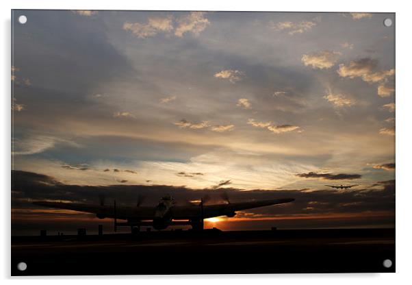 Lancaster Sunset Dispersal Acrylic by J Biggadike