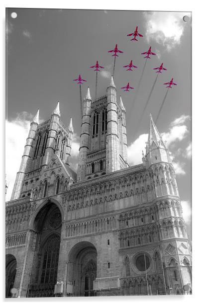Reds Over The Cathedral Acrylic by J Biggadike