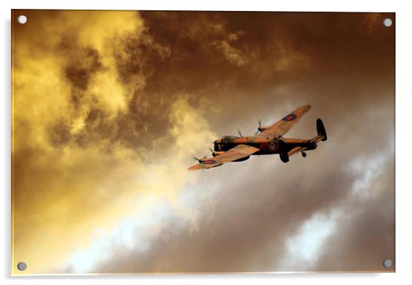 Lancaster Bomber The Storm Acrylic by J Biggadike