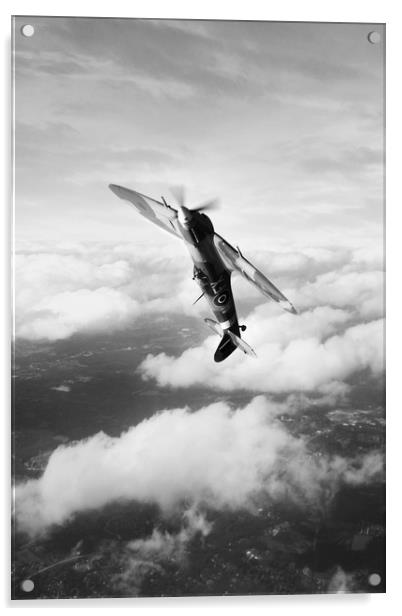 Spitfire Victory - Mono Acrylic by J Biggadike