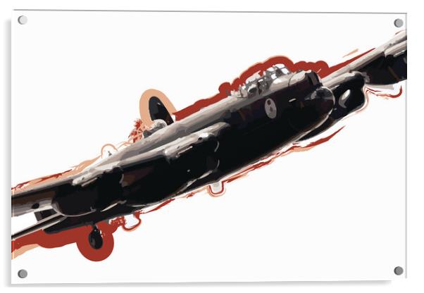 Lancaster Bomber Abstract Acrylic by J Biggadike