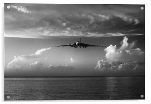 Vulcan Over The Water - Mono Acrylic by J Biggadike