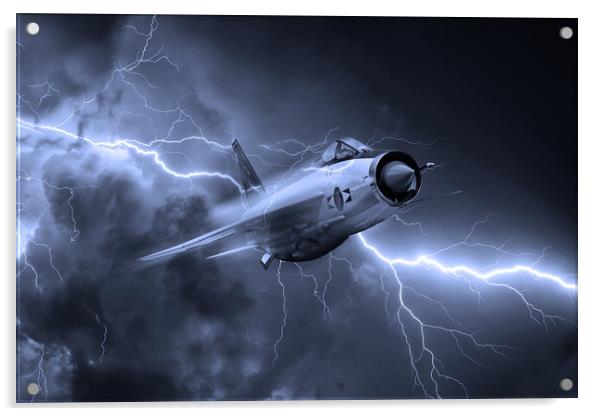 Lightning Power - Mono Acrylic by J Biggadike