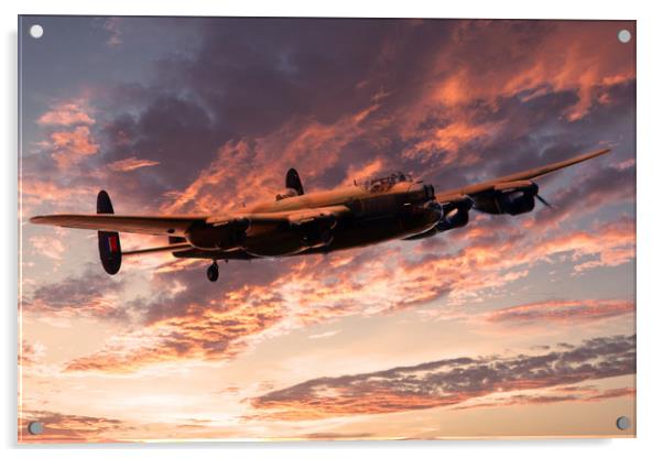 The Avro Lancaster Bomber Acrylic by J Biggadike