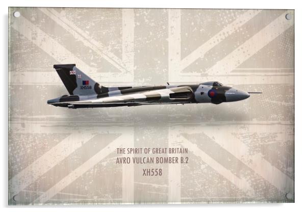 Avro Vulcan Bomber XH558 Acrylic by J Biggadike