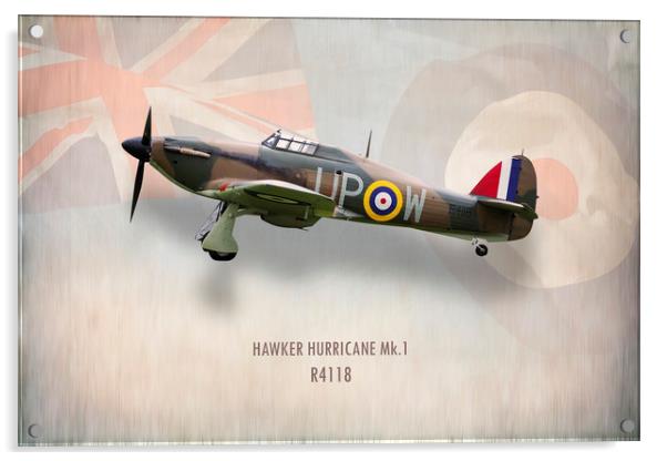 Hawker Hurricane Mk1 R4118 Acrylic by J Biggadike