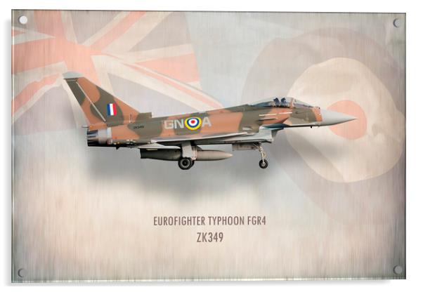 Eurofighter Typhoon FGR4 ZK349 Acrylic by J Biggadike