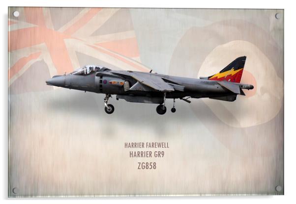 Harrier GR9 ZG858 Acrylic by J Biggadike