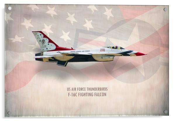 Thunderbirds F-16C Fighting Falcon Acrylic by J Biggadike