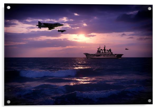HMS Illustrious (RO6) Acrylic by J Biggadike