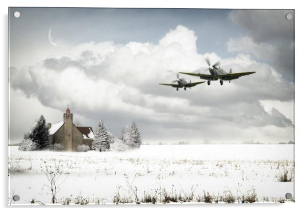 Spitfire Snow Patrol Acrylic by J Biggadike