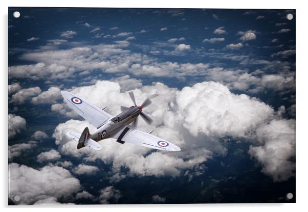 28 Squadron Spitfire Acrylic by J Biggadike