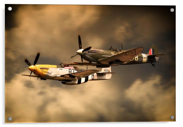 Old Flying Machines Acrylic by J Biggadike