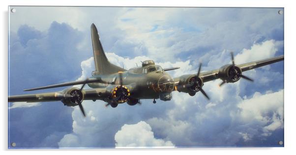 The Flying Fortress Acrylic by J Biggadike